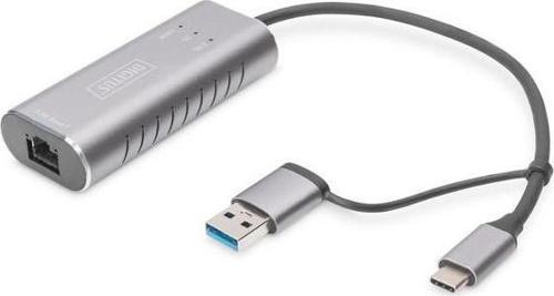 Dn-3028 Usb Tip C Gigabit Ethernet Adaptörü 2.5G, Usb-C + Usb-A (Usb 3.1-3.0)