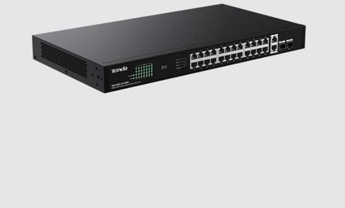 Teg1128P-24-410W 24 Port Poe+ 10-100-1000 2 Port Sfp 2 Port Uplink Switch Çelik Kasa