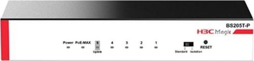 Magic Bs205T-P 4 Port Poe+ 1 Port Uplink 10-100-1000 Mbps Metal Kasa Swich Hub