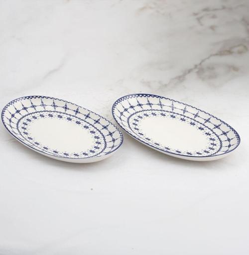Elıps 2 Parça 25 Cm Bone Kayık Tabak - 1614