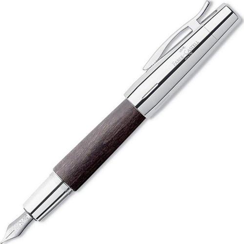 FABER-CASTELL E-MOTİON AHŞAP DOLMA KALEM KROM SİYAH (148220)