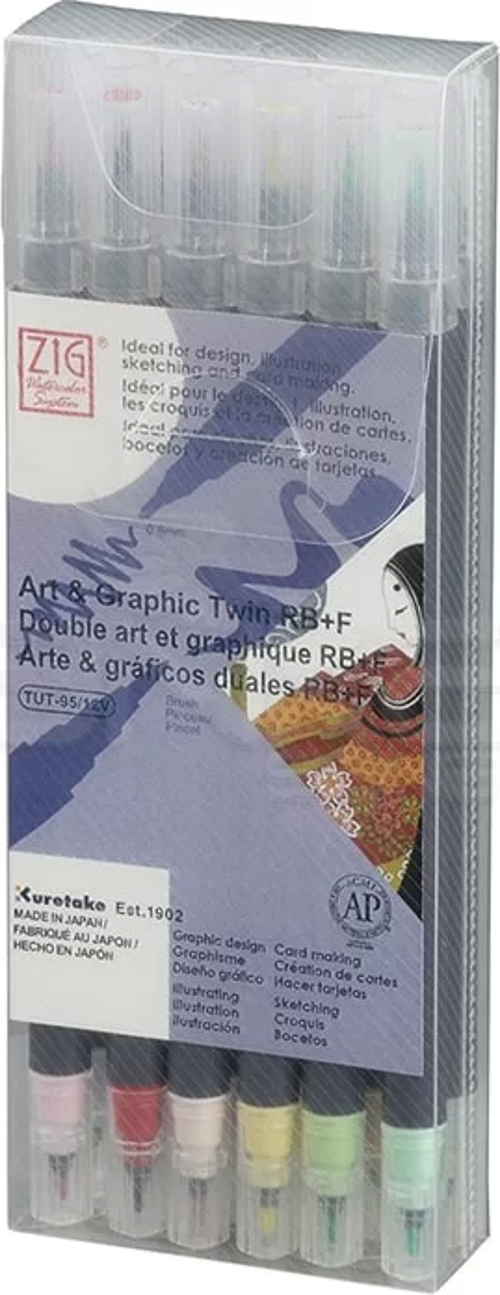 Art & Graphic Twin RB+F Çift Uçlu Çizim Kalemi 12li Set TUT-95/12VPA