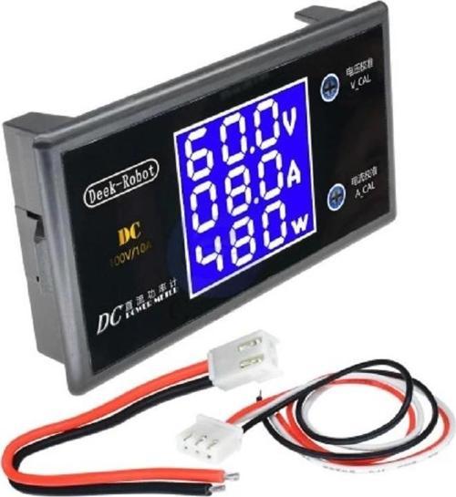 Dc 0-100V 10A Digital Voltmetre Ampermetre ve Wattmetre Deekrobot 0-1000W Mavi LCD