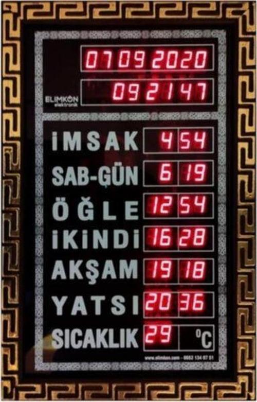 Vakitmatik Dijital Imsakiye Ev Ve Ofis Tipi Küçük Boy Ezan Okuyanlı