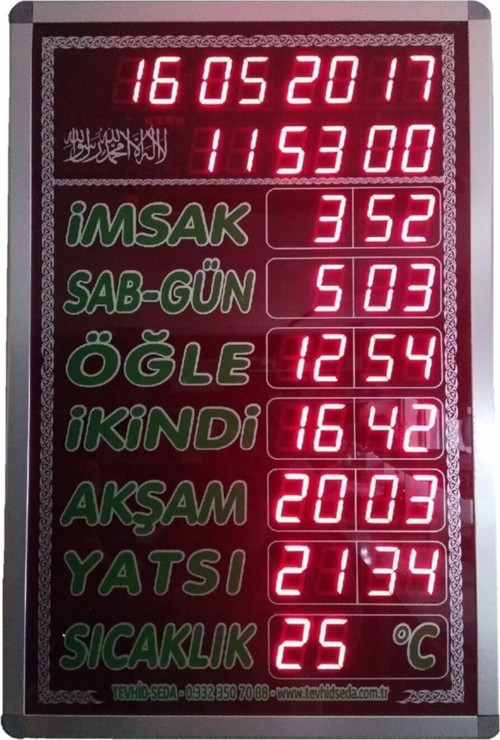 Vakitmatik-Büyük Boy Dijital Cami Imsakiyesi
