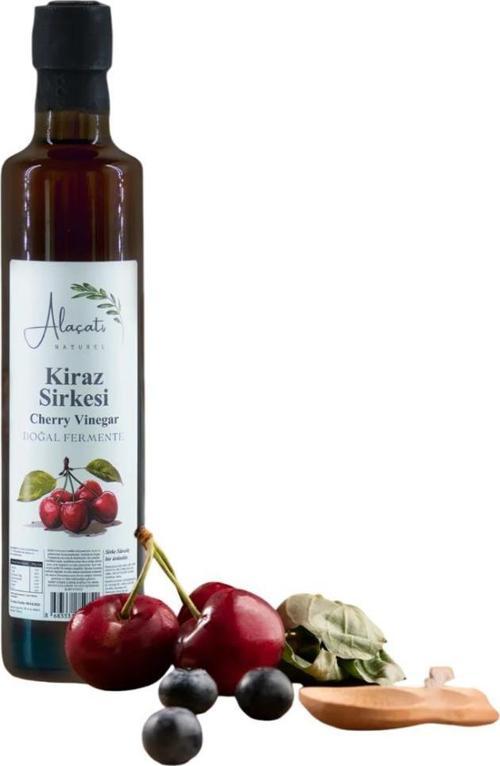 Alaçatı Naturel Kiraz Sirkesi Doğal Fermente 500 ml e