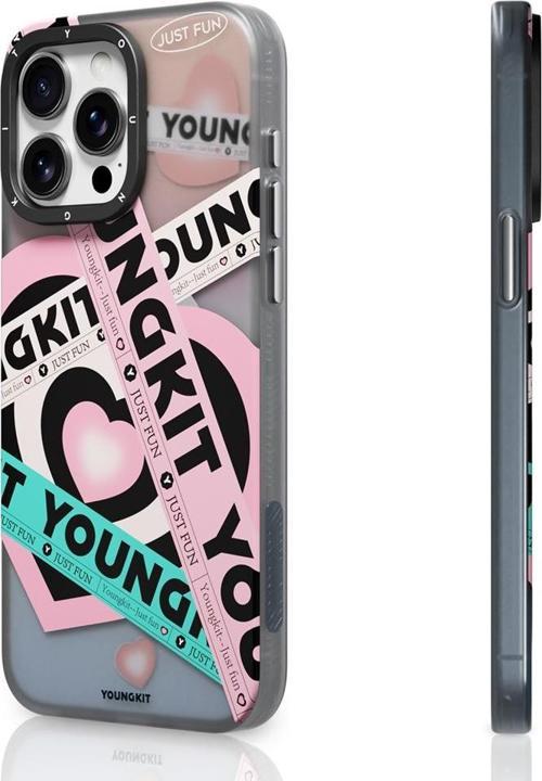 iPhone 15 Pro Max Kılıf Magsafe Özellikli Airbagli Çift Katmanlı Youngkit Flipped Serisi Kapak Mavi