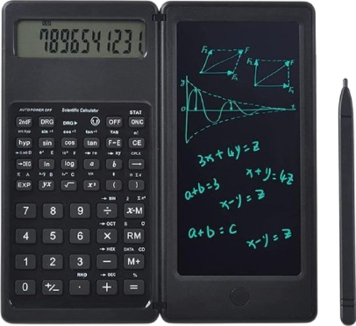 Hesap Makinesı Silinebilir LCD Yazı Tabletli Kalemli Katlanabilir Bilimsel Hesap Makinesi