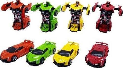 Otomatik Robota Dönüşen Araba Transformers 4 Lü Set 12CM