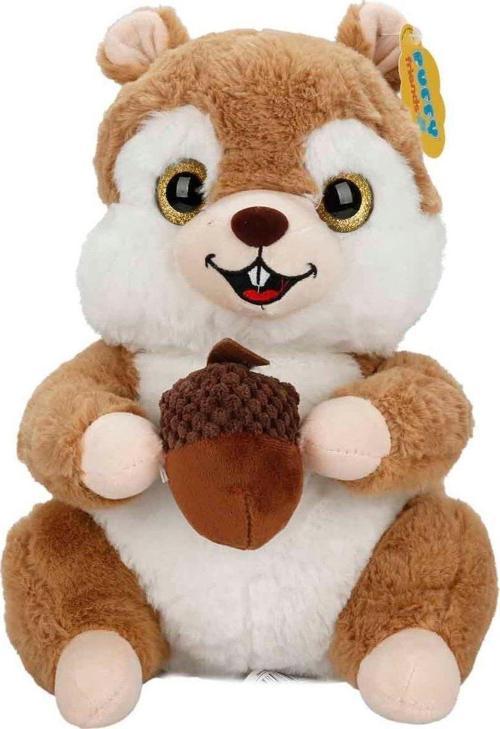 Peluş Sincap Fındık Tutan Sincap 30 cm  - Uyku Ve Oyun Arkadaşı Peluş Oyuncak