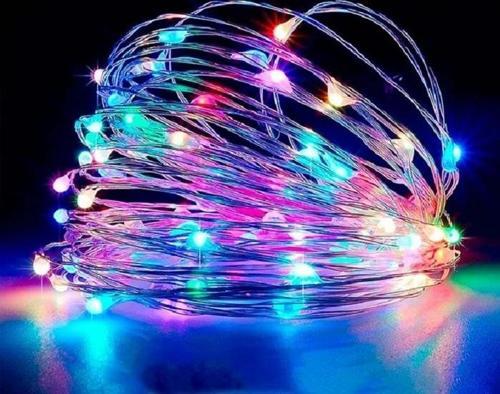 10 METRE RENKLİ PİLLİ LED IŞIK 10 METRE RENKLİ LED IŞIK NOEL AĞACI IŞIĞI PİLLİ YILBAŞI AĞACI IŞIĞI