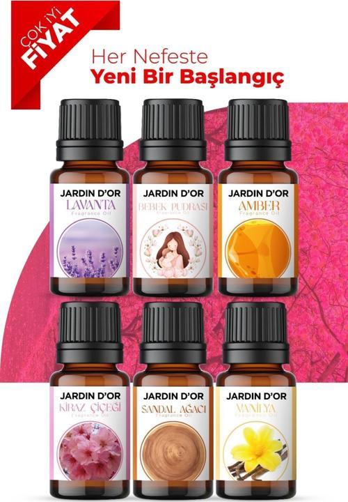 6'l Set Esansiyel Uçucu Yağ Buhurdanlık Yağı Hava Nemlendirici Aroma Difüzörü Kokusu Esans 8x