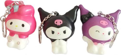 (3 Adet ) Kuromi Squishy Ufak Boy 6x5 cm Farklı Renkler
