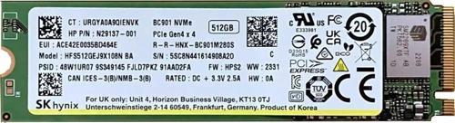 BC901 512GB 3400/2900 MB/s Gen4x4 M.2 2280 SSD