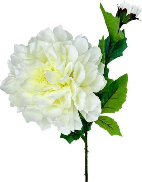 Yapay Çiçek Krizantem Beyaz Tek Dal Tomurcuklu 65*17 cm Kumaş Çiçek Uzun Dal