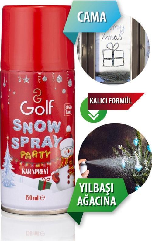 Yılbaşı Parti Dekorasyon Kalıcı Kar Spreyi 150 ml