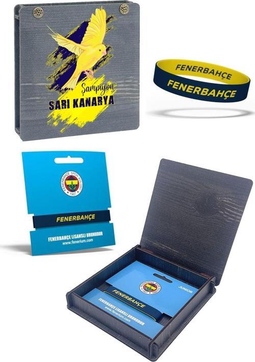 Orijinal Lisanslı Sarı Lacivert Çift Taraflı Silikon Çocuk Bileklik Kanarya Baskı Kutulu