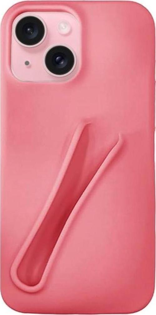 iPhone 15 Kılıf Lips Seri Silikon Kapak Lip Gloss Uyumlu