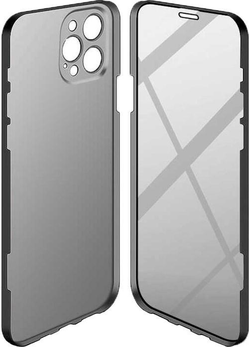 iPhone 13 Pro Kılıf 360 Koruma Ön+Arka Ekran Koruyuculu Ultra İnce - Siyah