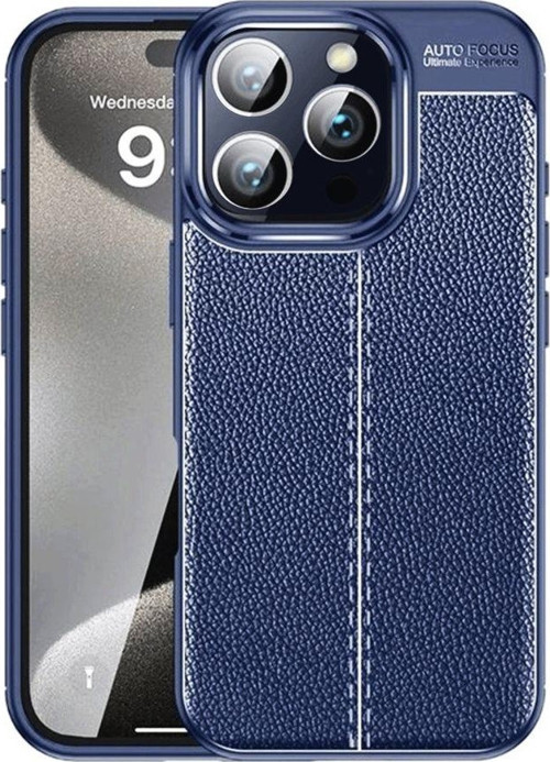 iPhone 16 Pro Max Kılıf Focus Deri Desen Silikon Arka Kapak