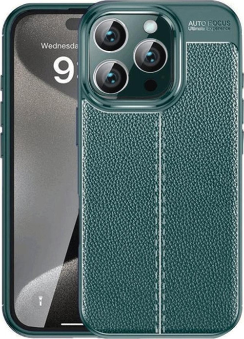 iPhone 16 Pro Max Kılıf Focus Deri Desen Silikon Arka Kapak