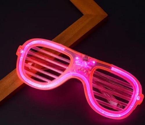 CHRİSTMAS PİNK LED LİGHT PARTY GLASSES PEMBE LED IŞIKLI GÖZLÜK YILBAŞI PARTİ GÖZLÜĞÜ PANJUR GÖZLÜK