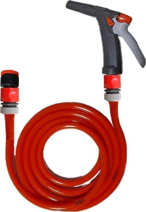 Düz Sulama Yıkama Hortum Musluk Adaptörlü Ve Yeni Tetik Uzun Başlıklı Set 3.5 Metre