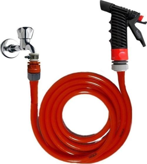 Düz Sulama Yıkama Hortum Rekorlu Ve Yeni Tetik Başlıklı Set 15 Metre