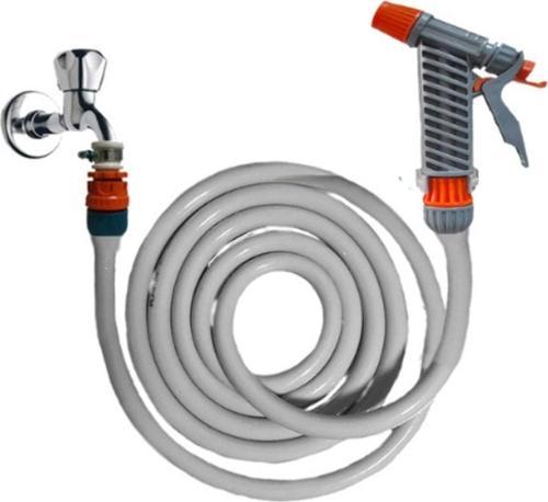Kopya - Yerli Düz Sulama Ve Yıkama Hortum Seti Tetik Başlıklı 15 Metre