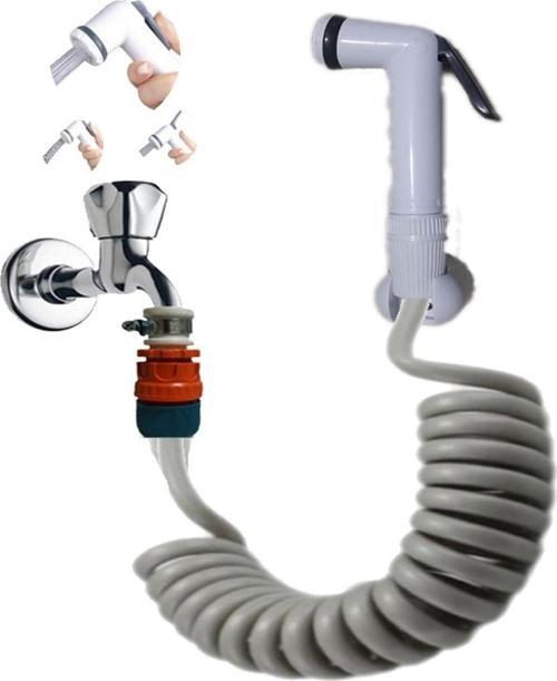 Spiral Mandallı Şattaf Başlıklı Sulama Yıkama Ayarlı Set Gri 3 Metre Yerli