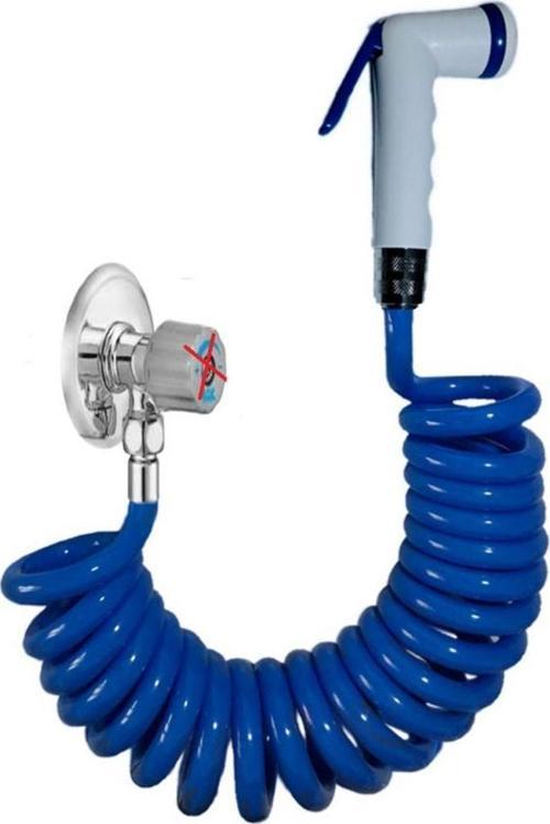 Spiral Şattaf Başlıklı Taharet Matik 3/8 Bağlantılı Taharet Musluklar İçin Yeni 3 Metre