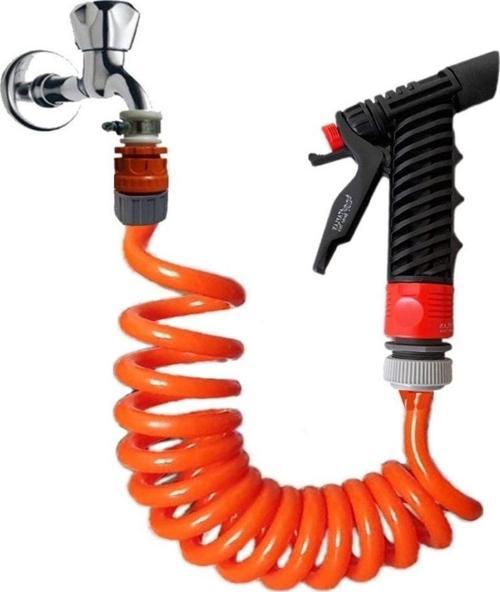 Spiral Sulama Yıkama Hortum Kelepçe Rekorlu Ve Yeni Tetikli Başlıklı Set 3.5 Metre