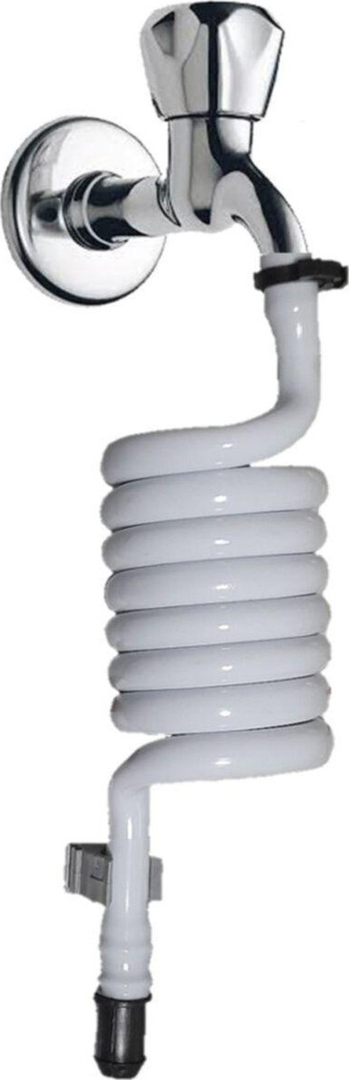 Spiral Taharet Matik Hortum Kelepçeli Ve Duvara Sabitlemeli 110 Cm