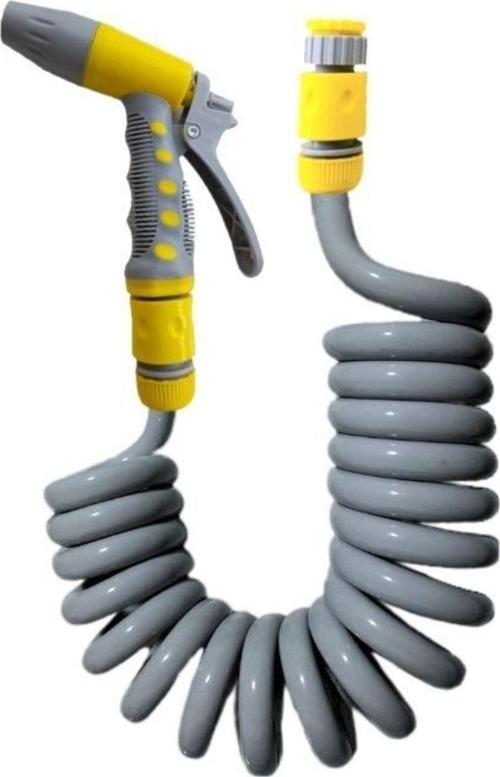Spiral Veranda Araç Yıkama Bahçe Sulama 2 Fonksiyonlu Başlıklı Set 4.5 Metre