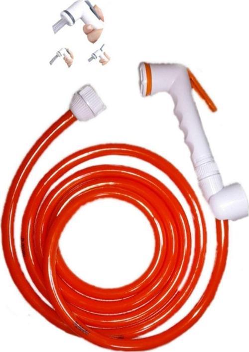 Yerli Düz Tekne Yat Karavan Duş Yıkama Ve Sulama Şattaf Başlıklı Set Turuncu 10 Metre