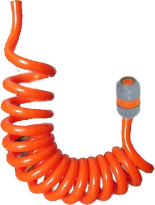 Spiral Yıkama Sulama Uzatma Hortumu Turuncu 2 Metre