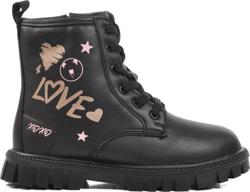 1791-F Siyah-Pudra Kaymaz Taban Çocuk Bot