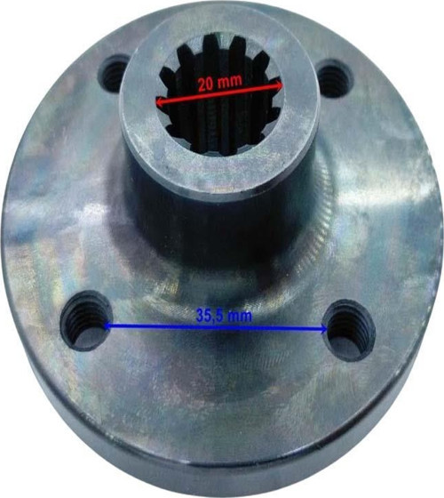 Kar Motoru Arka Disk Flanşı 12 Freze İç 20 Mm Boy 32 Mm 4 Delikli Öm