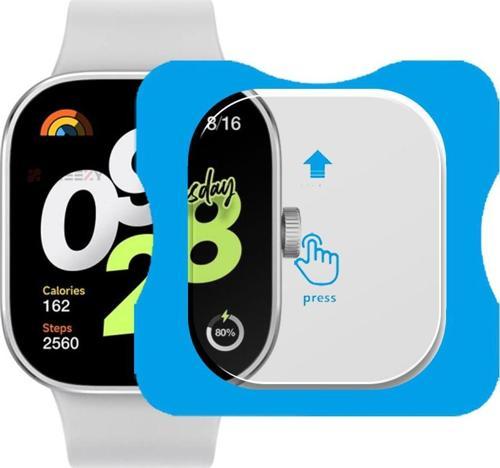 Redmi Watch 4 Uyumlu Kolay Takılabilir Takma Aparatlı Temperli Cam Ekran Koruyucu 