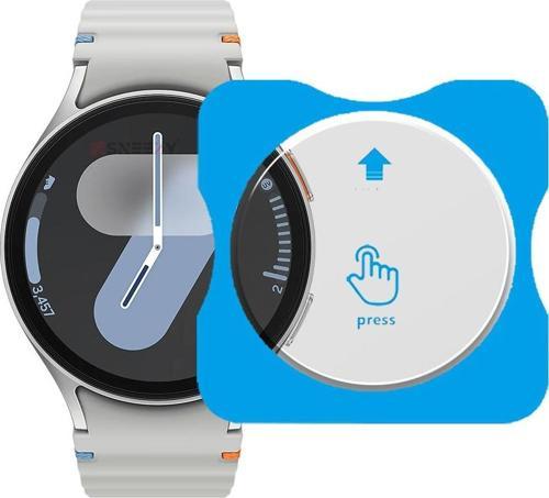 Samsung Watch 7 40mm Uyumlu Kolay Takılabilir Takma Aparatlı Temperli Cam Ekran Koruyucu 