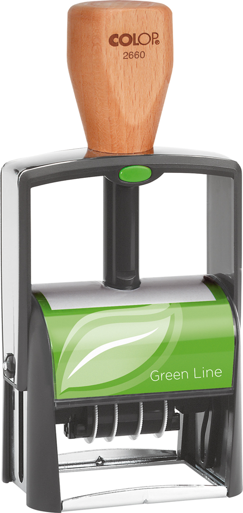 COLOP 2660 GREEN LINE TARİH KAŞE(ENG) MAVİ KEÇE