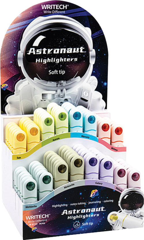 WRITECH W-8154 ASTRONOT FOSFORLU KALEM NEON+PASTEL 8 RENK - 96'LI STAND