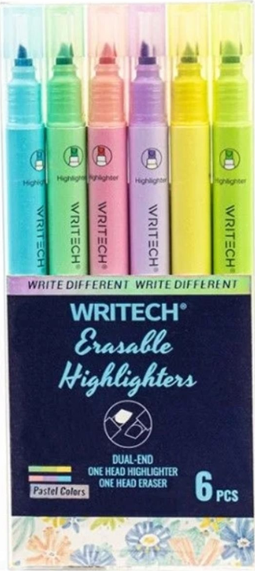 WRITECH W-822 SİLİNEBİLİR FOSFORLU KALEM NEON - 6'LI SET