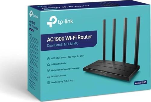 Tp-lınk Archer C80 Ac1900 1300mbps Mu-mımo İç Ortam Kablosuz Wıfı Router