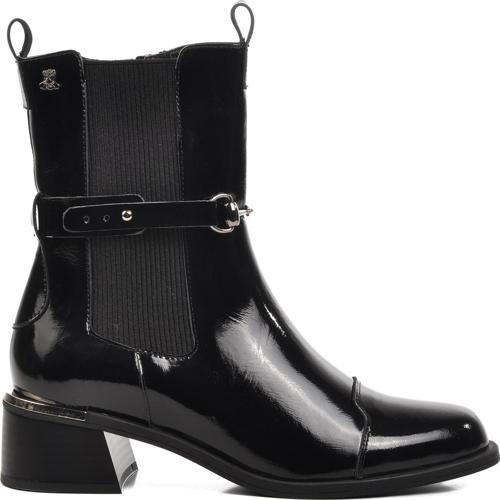 2352402K Siyah Rugan İçi Polarlı Hakiki Deri Kadın Bot