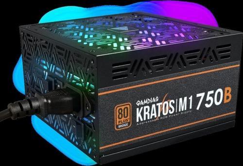Gamdıas Kratos M1-750b, 750w, 80+ Bronze,  Aktif Pfc, Rgb, Gamıng, Atx, Power Supply (psu)