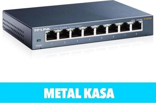 Tp-lınk Tl-sg108, 8 Port, Gigabit, Metal Kasa, Yönetilemez, Masaüstü Switch