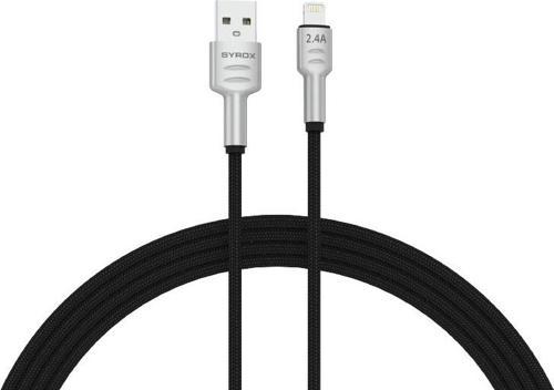 C133AL 2.4A 1.18mt Örgülü USB - Lightning Şarj & Data Kablosu - Siyah