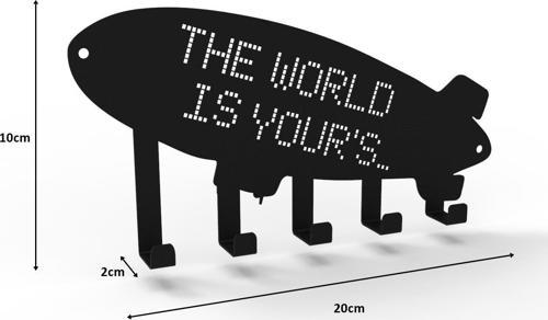 THE WORLD IS YOUR'S METAL ANAHTARLIK SİYAH