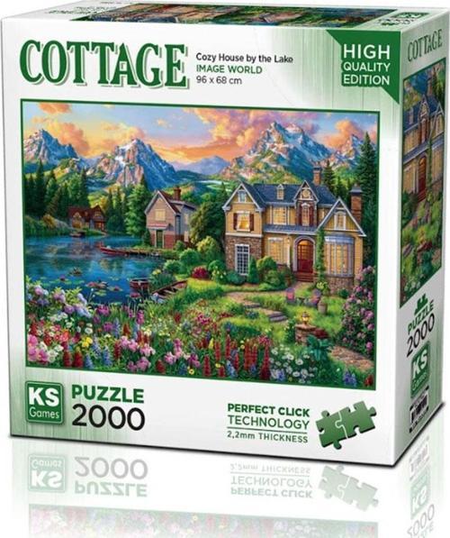 Puzzle 2000 Parça Cozy House by the Lake 22522